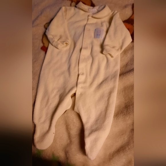 🍀3/15 Vintage 80s Yellow Footie sleeper - Picture 4 of 9